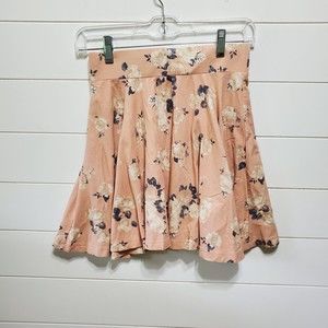 Pins and needles womens size XS flowy light peach floral mini skirt super soft